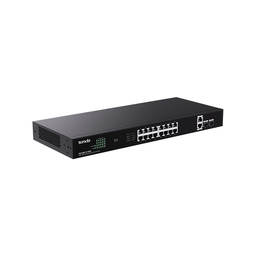 Mrežni Switch TENDA TEG1120P-16-150W (16x PoE, 2x Uplink, 2x SFP)-3
