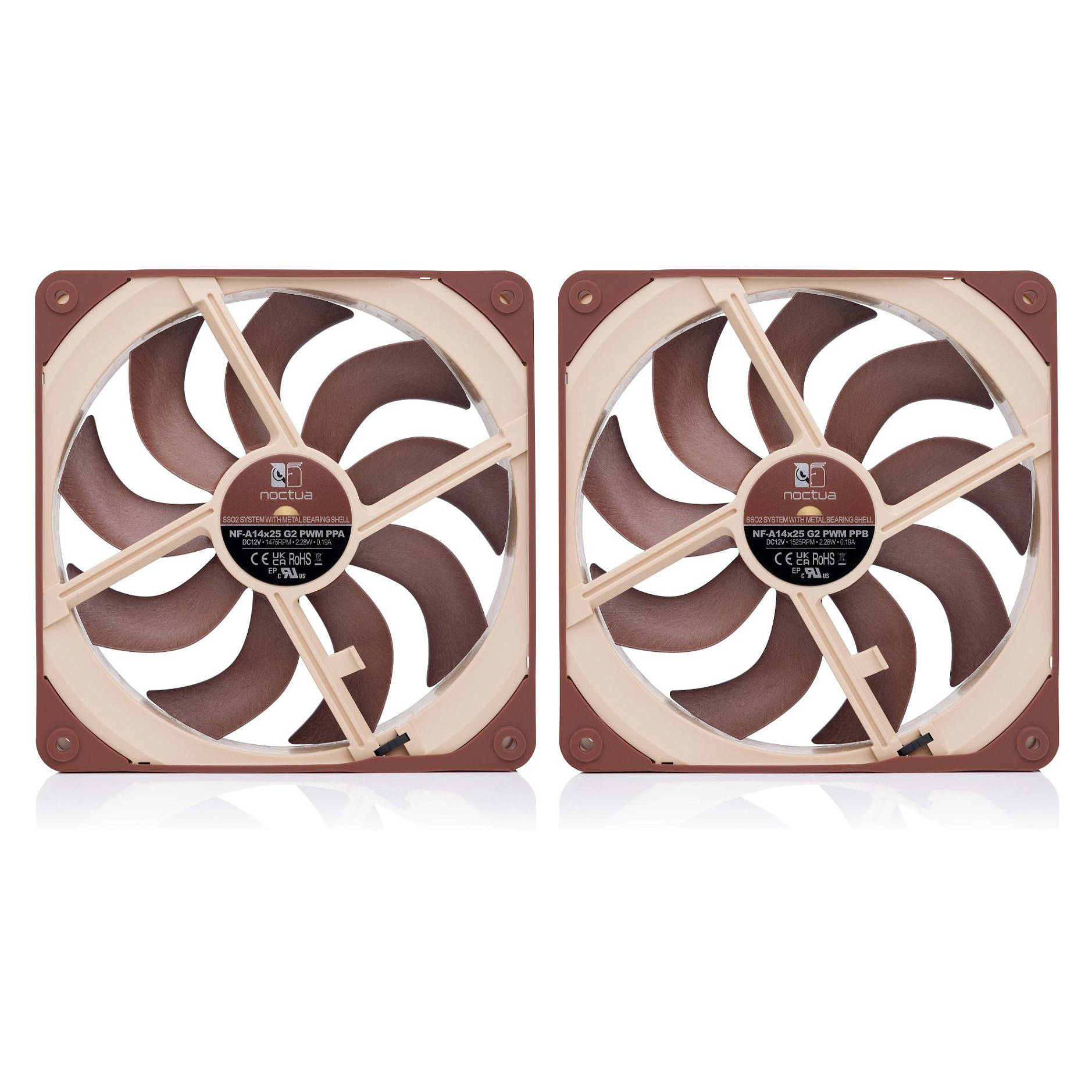 Ventilator NOCTUA NF-A14x25 G2 PWM Sx2 PP 140mm-2