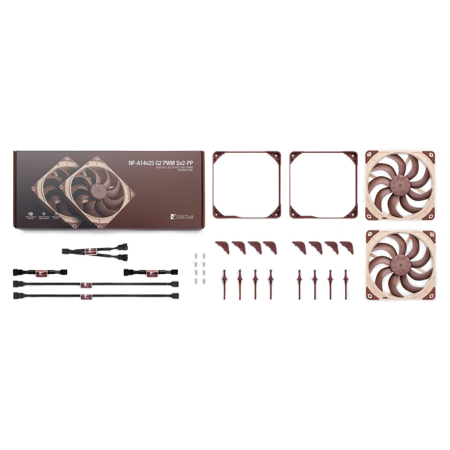 Ventilator NOCTUA NF-A14x25 G2 PWM Sx2 PP 140mm-9