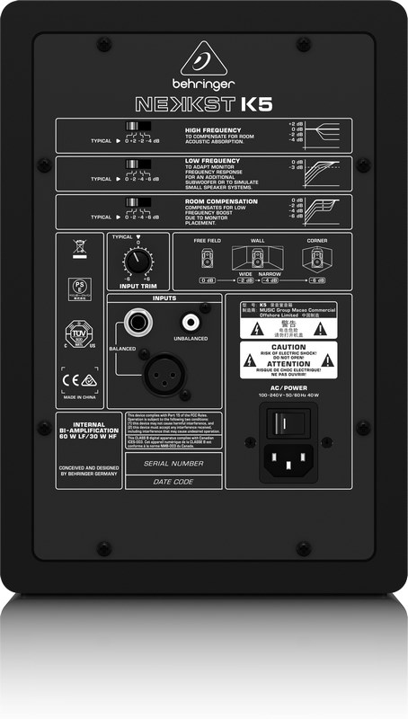 Zvučnik BEHRINGER NEKKST K5 (Crni, Žični, 150 W)-0