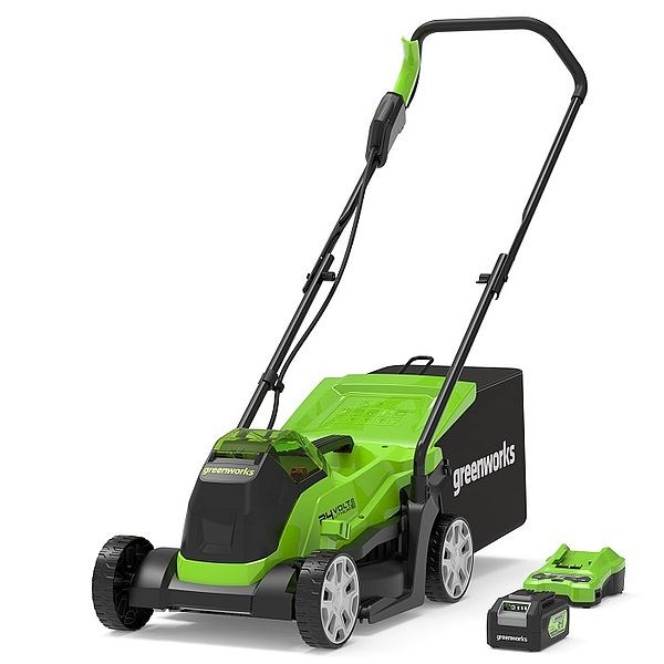 Akumulatorska kosilica GREENWORKS GD24LM33K4 (24V, 33 cm, 30L košara, set s 4Ah baterijom i punjačem)-0