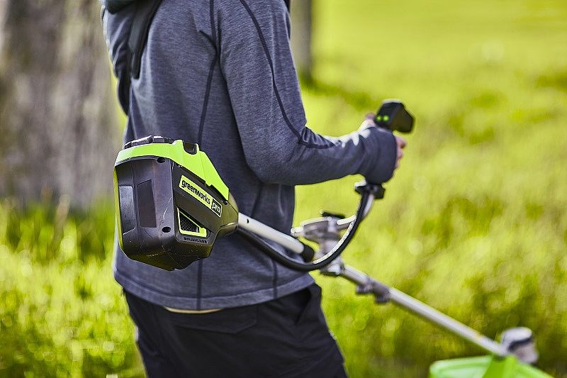 Akumulatorski trimer za travu GREENWORKS GD60BCB (60V, motor bez četkica, 40 cm, bicikl ručka)-2