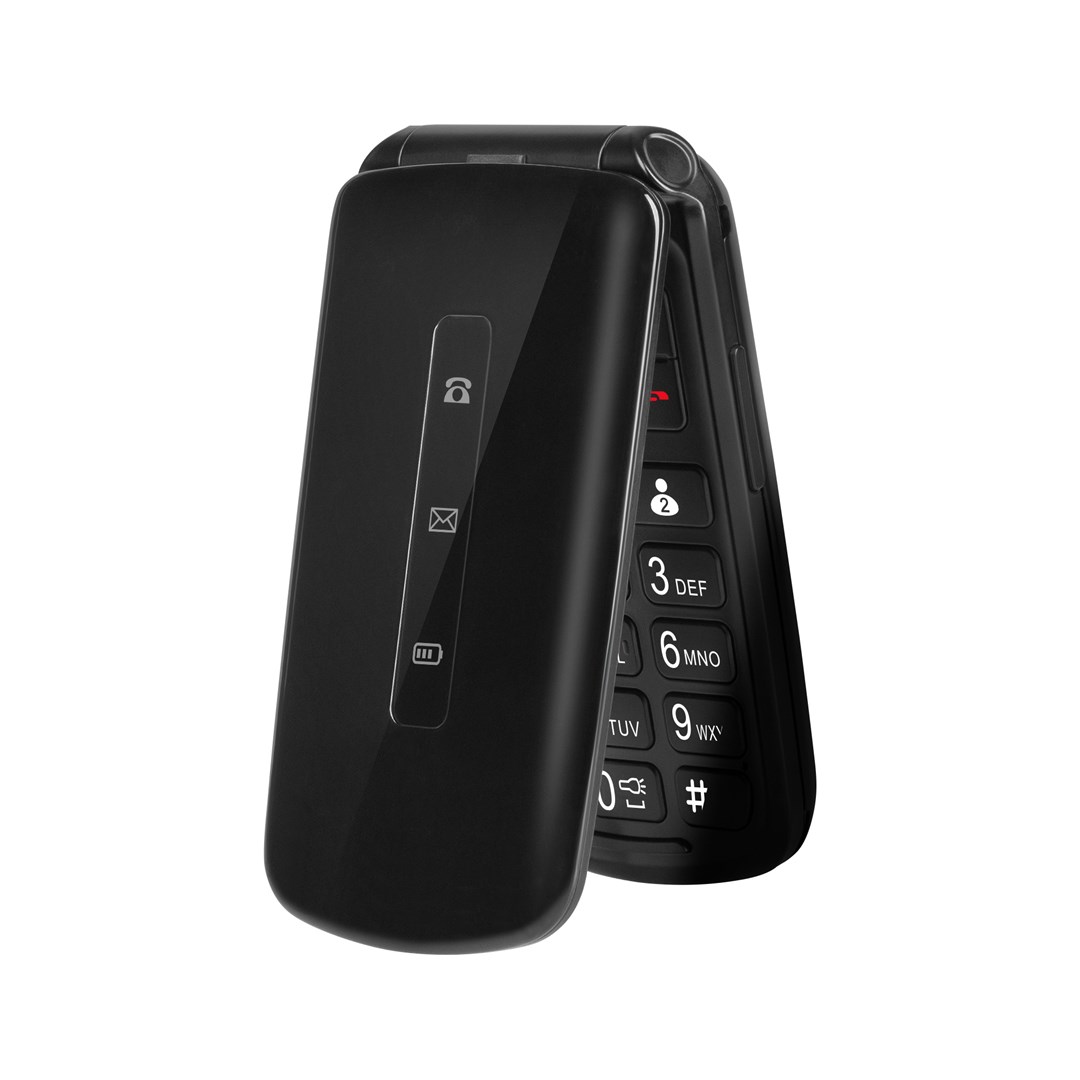 Mobitel KRUGER & MATZ KM0929 za starije osobe, 7,11 cm (2,8''), crna boja