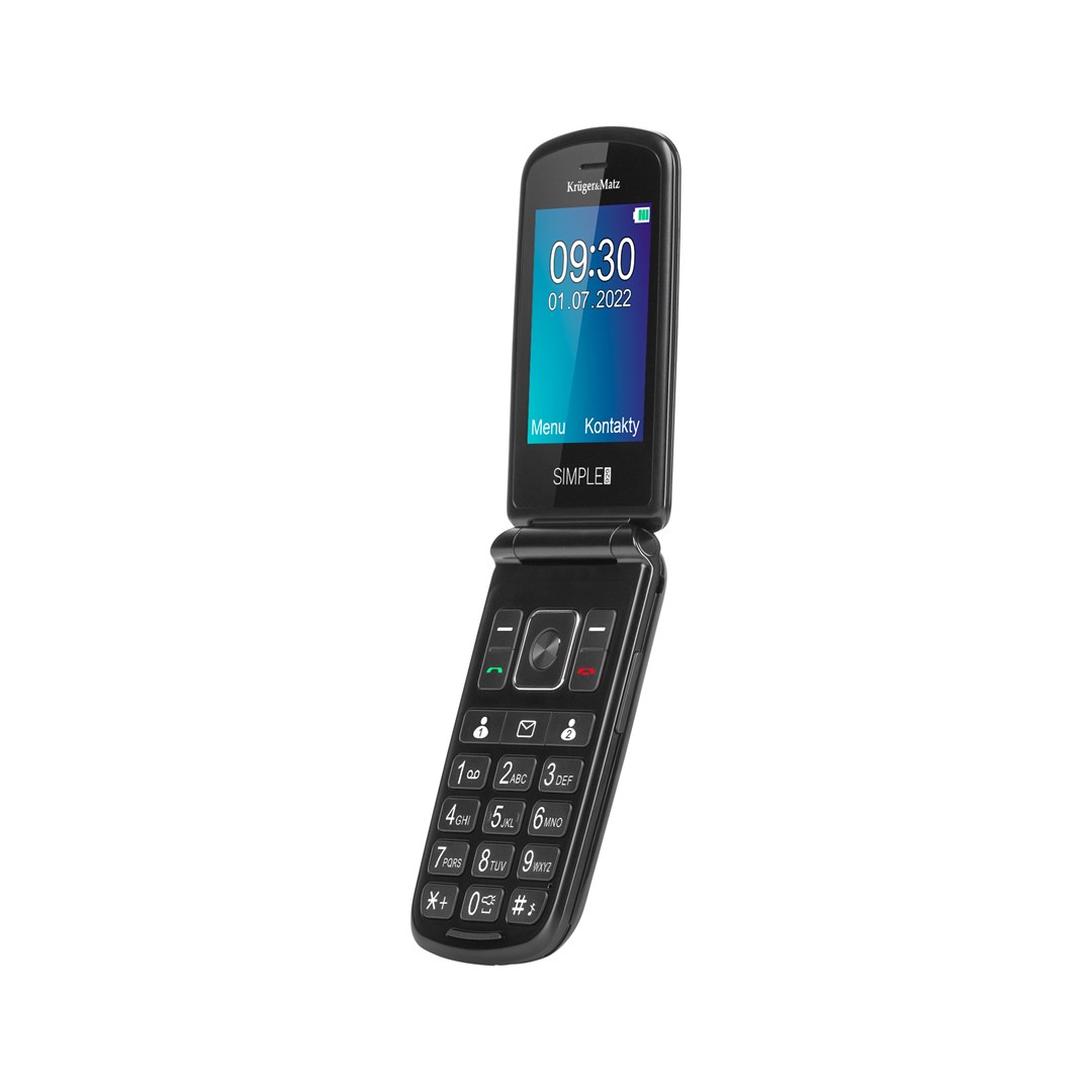 Mobitel KRUGER & MATZ KM0929 za starije osobe, 7,11 cm (2,8''), crna boja-2