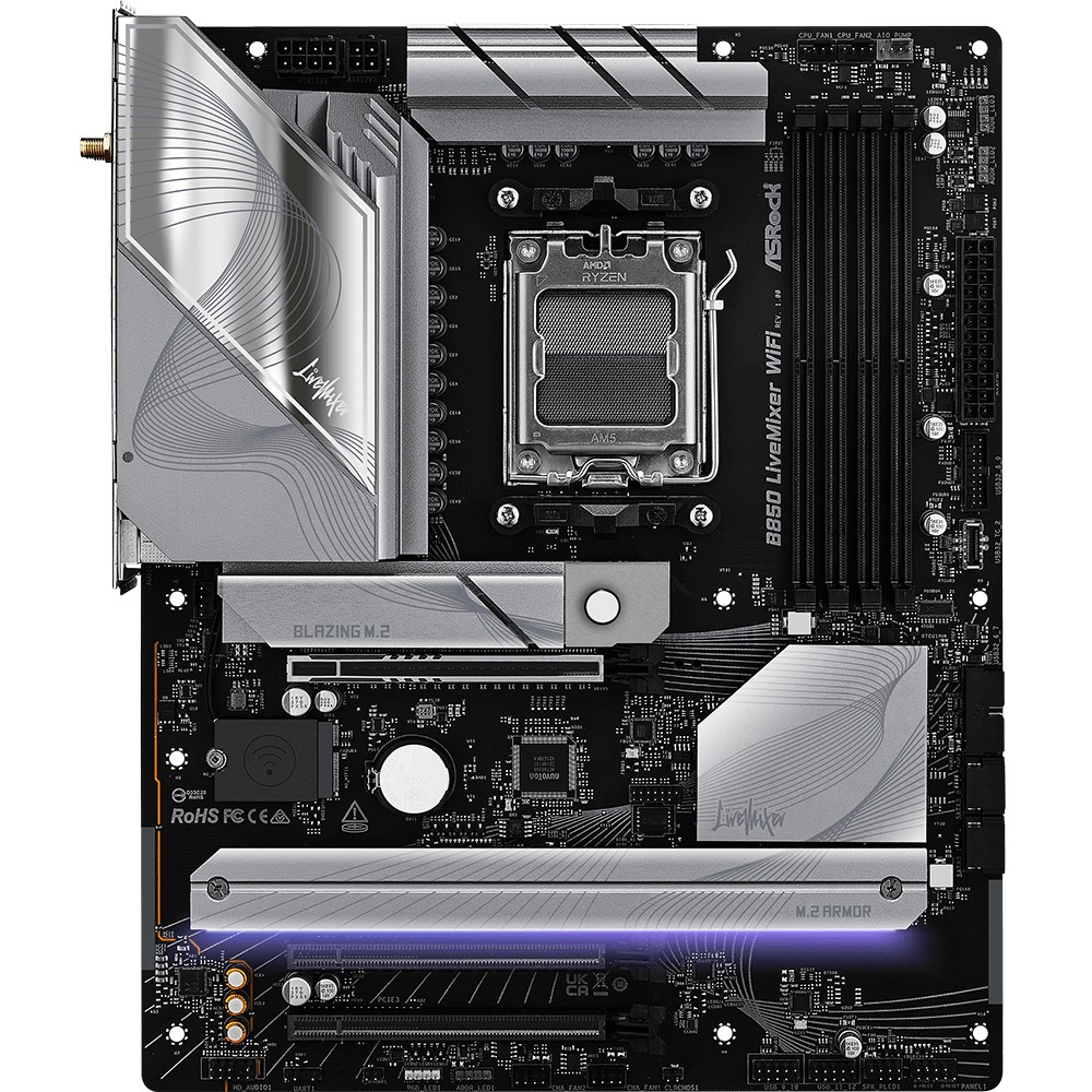 Matična ploča ASROCK B850 LiveMixer WiFi (AMD B850, Socket AM5, ATX)-2
