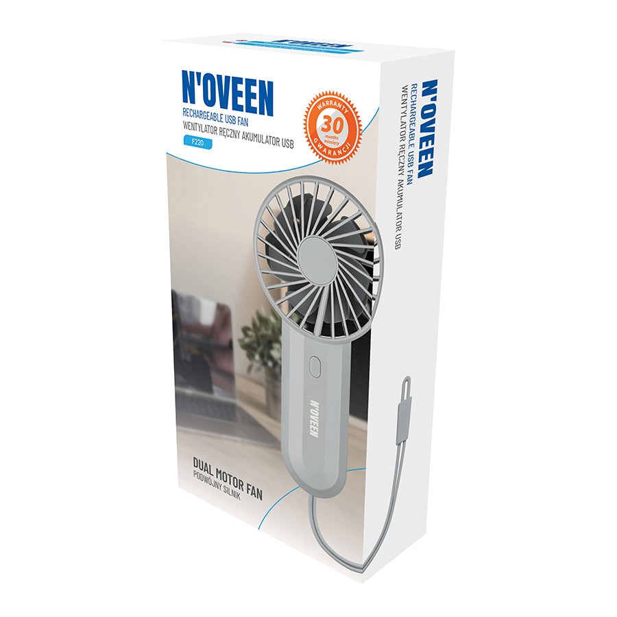 Prijenosni ručni ventilator N'OVEEN F220 (USB punjivi)-6