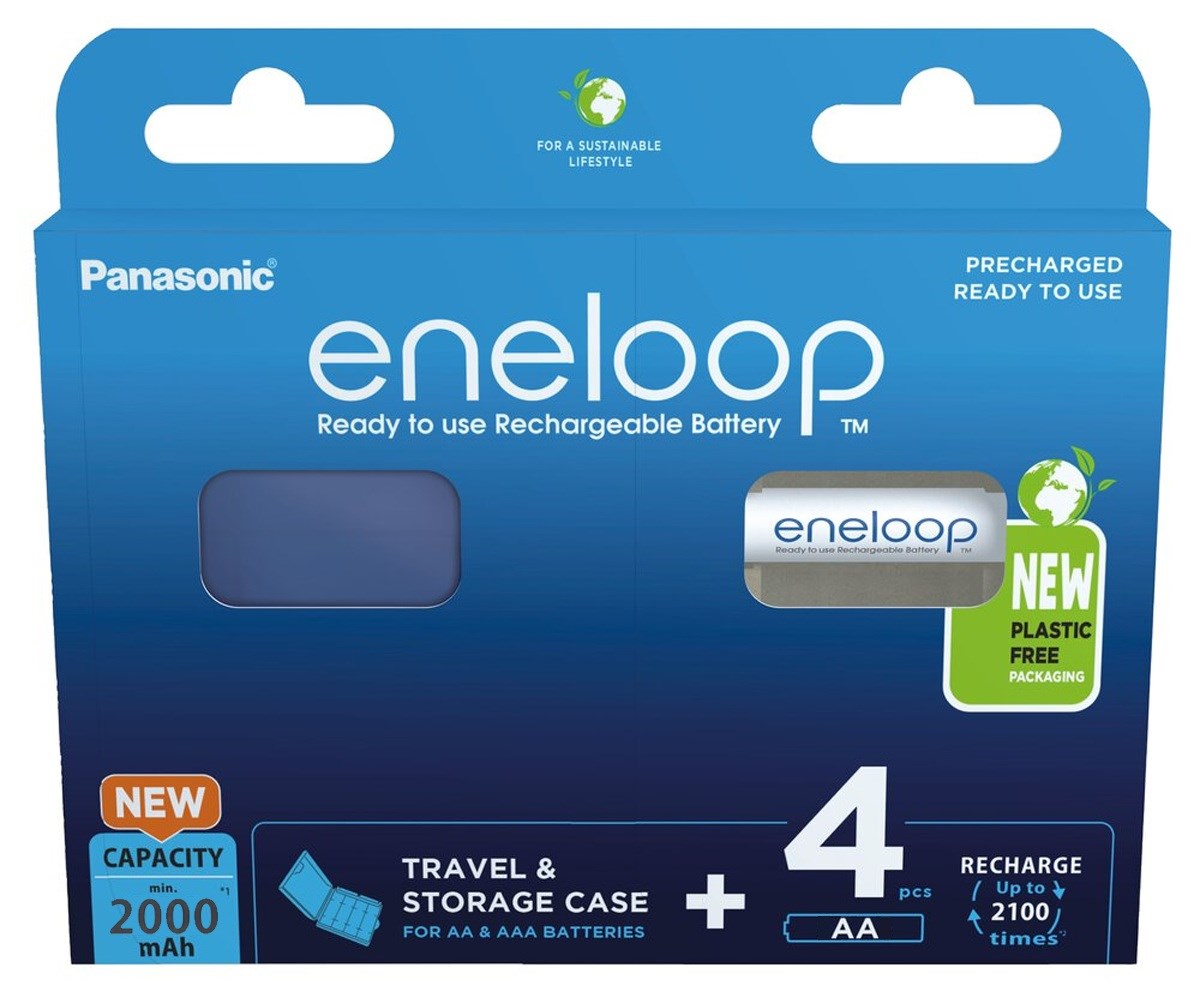 Baterije PANASONIC ENELOOP AA 2000mAh 4 szt + CASE