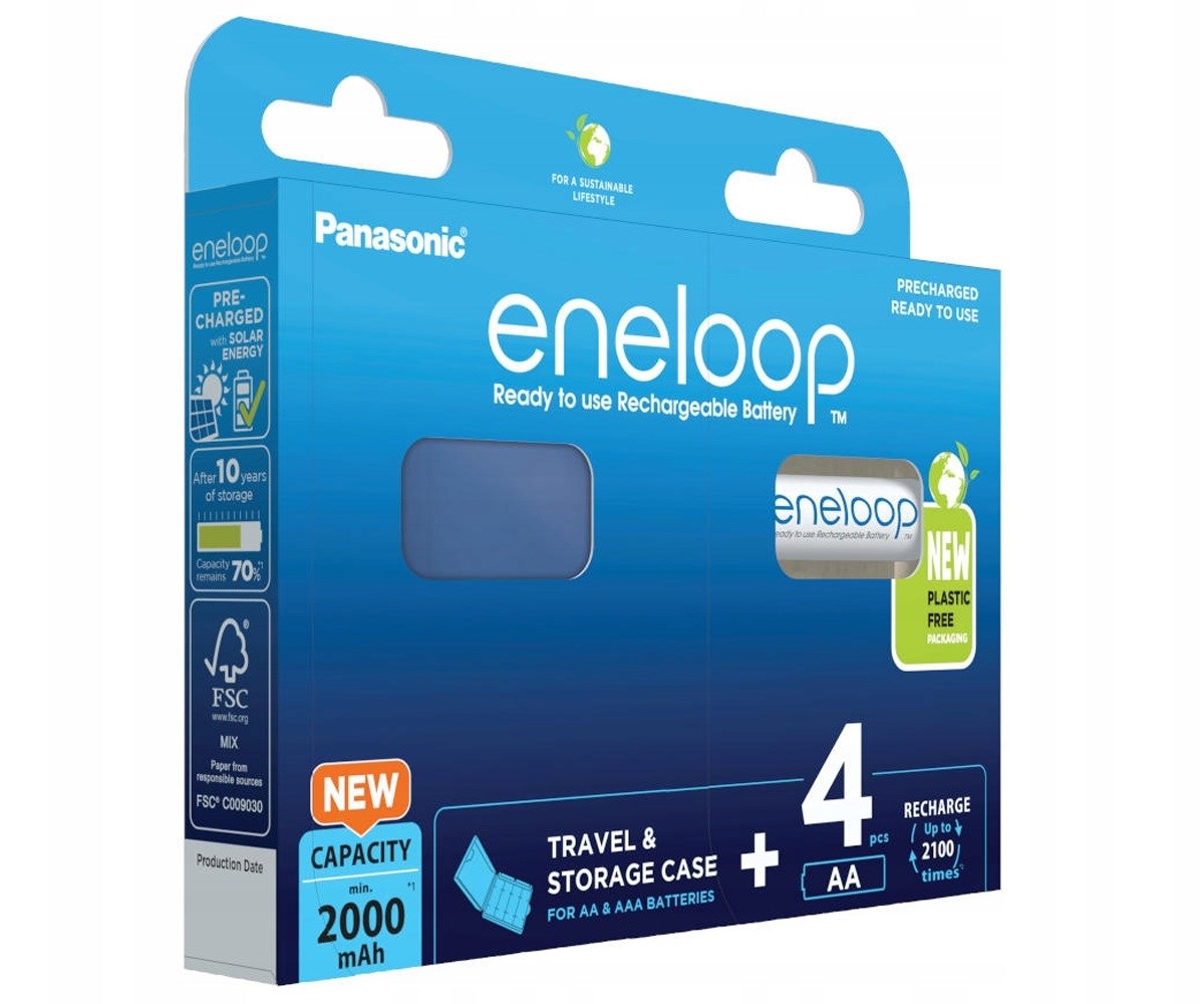 Baterije PANASONIC ENELOOP AA 2000mAh 4 szt + CASE-1