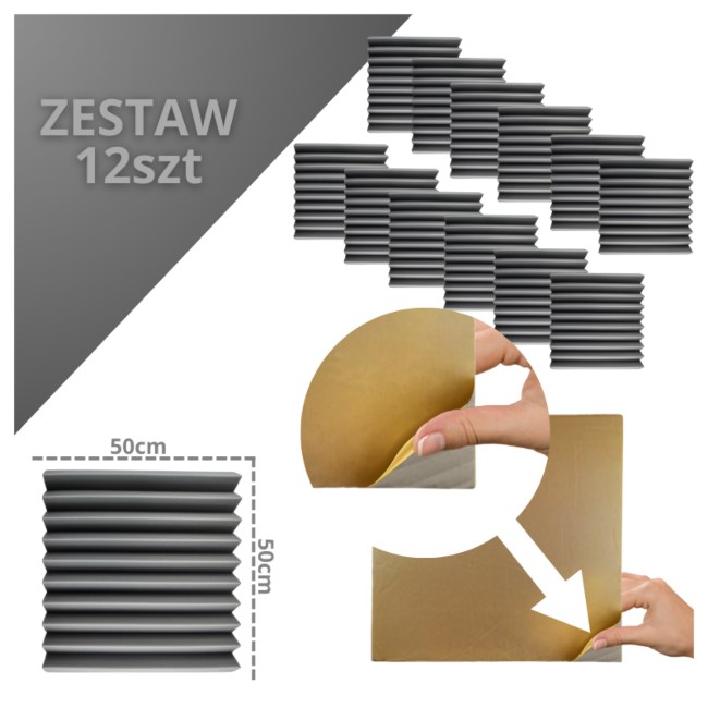 DNA AM4 GY acoustic panel set of 12 pcs. grey-0