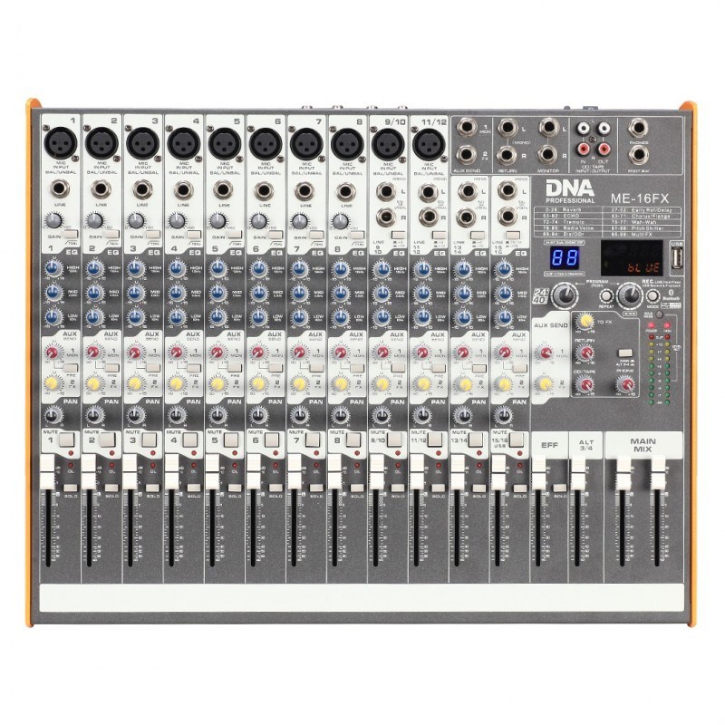 Audio mikser DNA ME-16FX (16 kanala, USB, Bluetooth, FX)-0