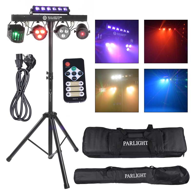 LED svjetlosni efekt LIGHT4ME BEAM LASER STROBE LED PAR DERBY UV I (5-u-1)-0