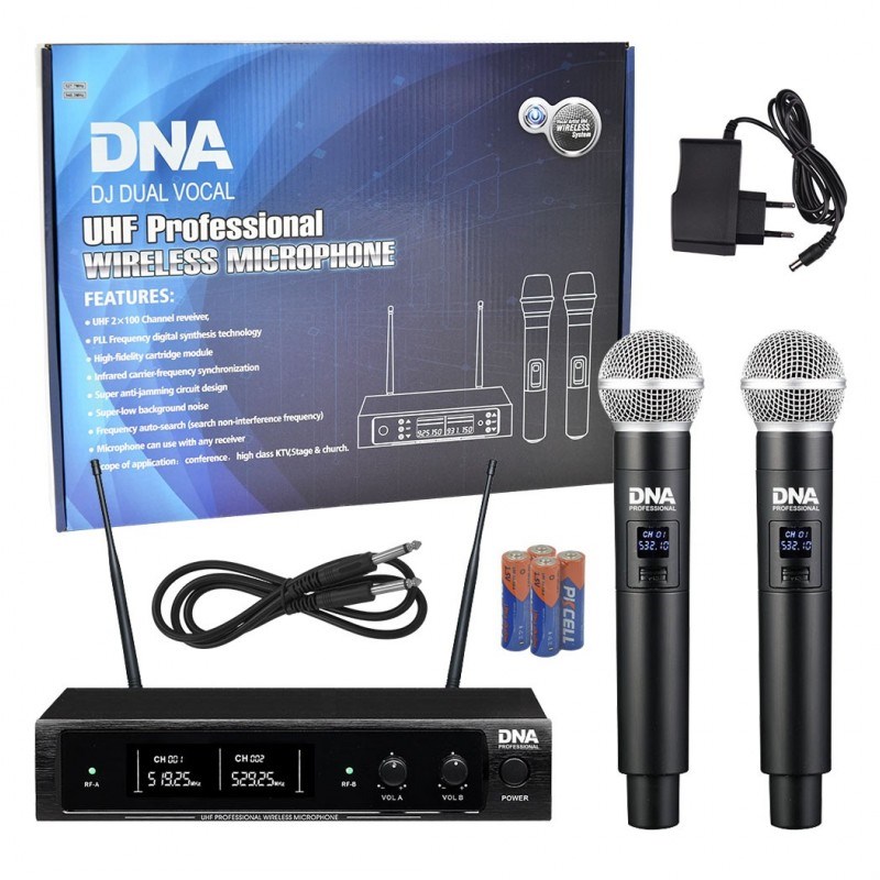 Mikrofoni DNA PROFESSIONAL DJ DUAL VOCAL (wireless)-0