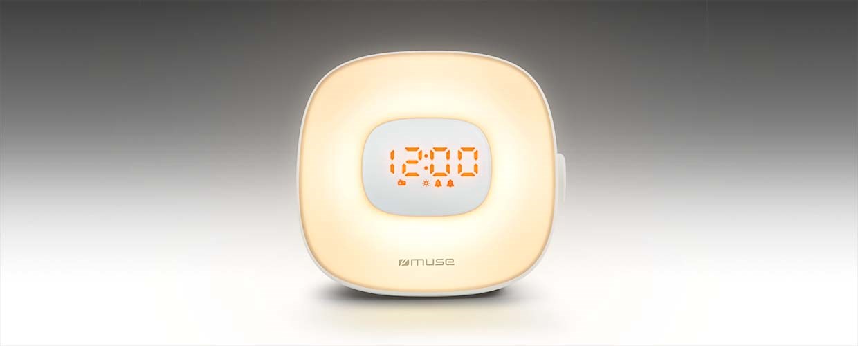 Muse Light ML-198 CR Radio Alarm Clock, White-2