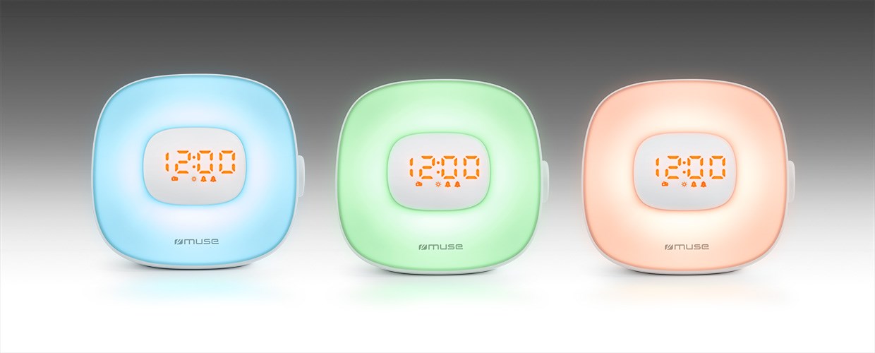 Muse Light ML-198 CR Radio Alarm Clock, White-1