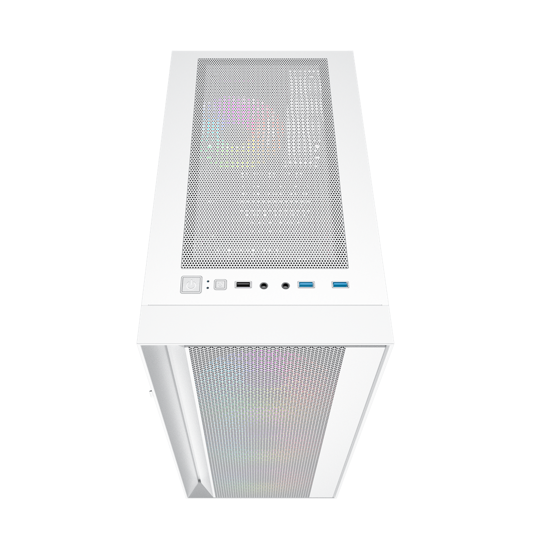Računalno kućište GEMBIRD Fornax 4000W ARGB (gaming, ATX, Midi Tower, ARGB pozadinsko osvjetljenje, bijelo)-2