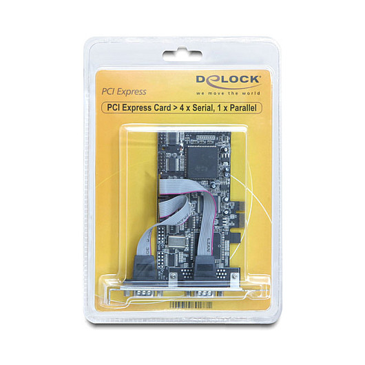 DeLOCK PCI Express kartica, 4x Serijski RS-232 + 1x Paralelni port-1