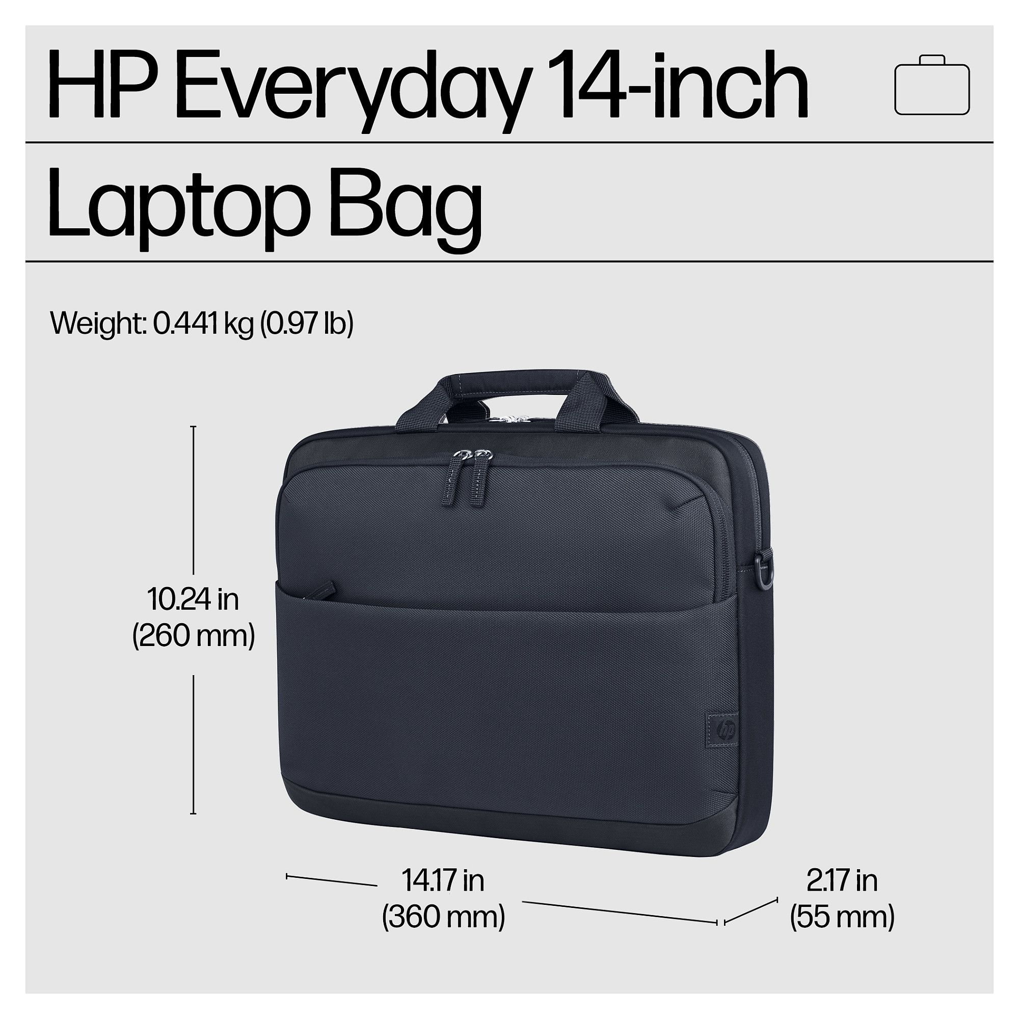 Torba za laptop HP Everyday 14 (za 14" laptope, vodootporna, crna)-5