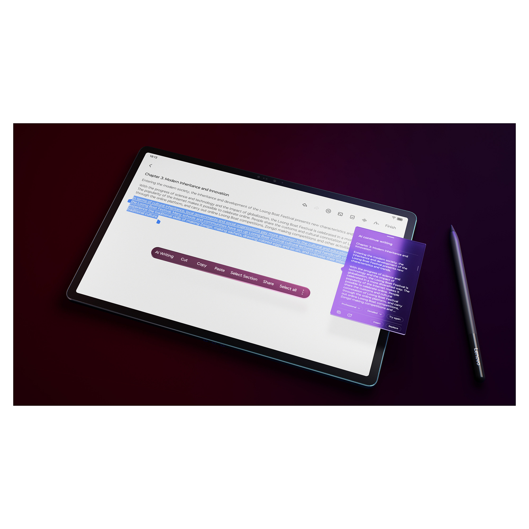 Lenovo Yoga Tab Plus Snapdragon SD8G3 12,7" 3K 144Hz 16/256GB Adreno 750 + Pen Android Tidal Teal-17