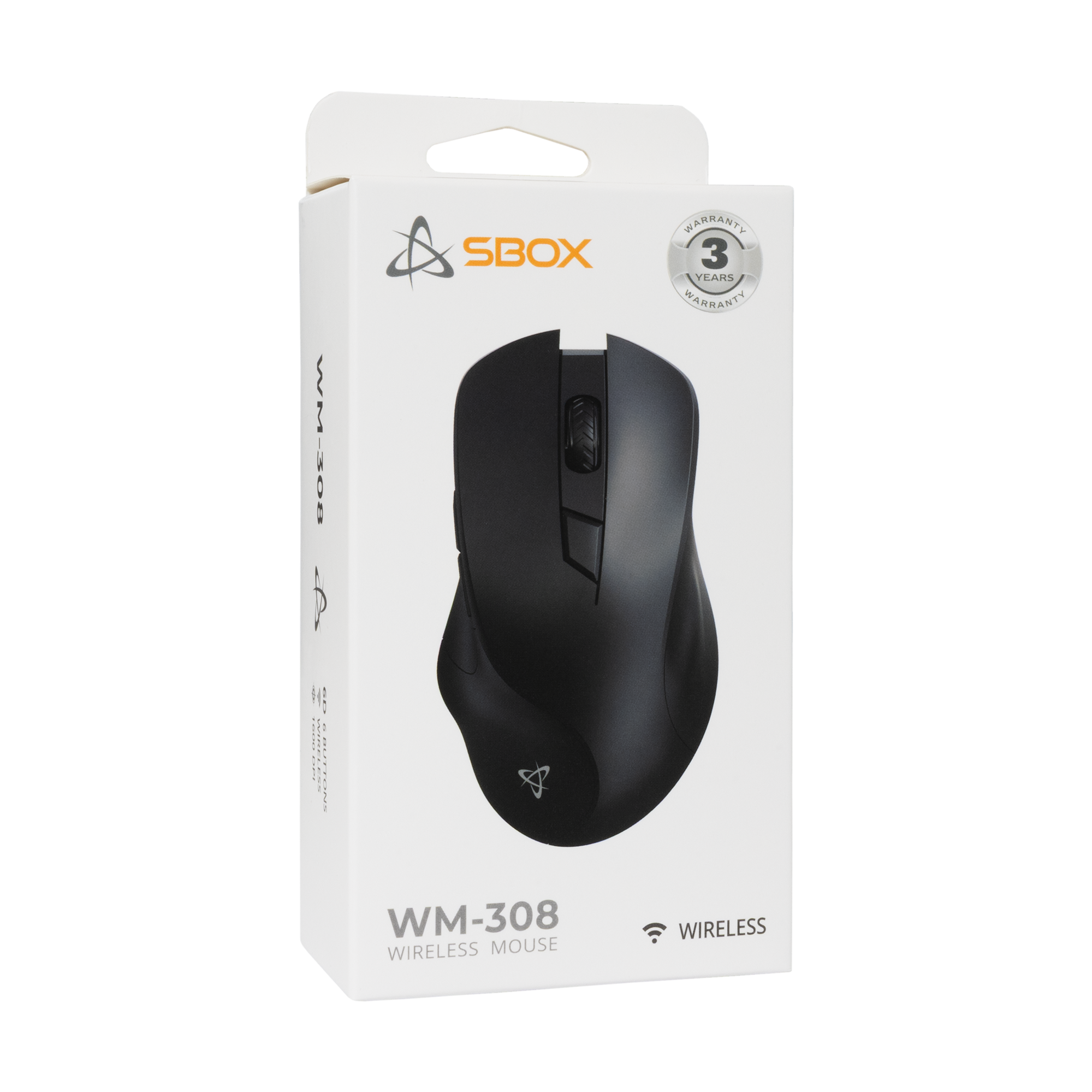 MOUSE SBOX WM-308 Black Wireless-6