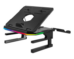 Stalak za prijenosnike ENERMAX ELS001 (podesiv, sklopiv, RGB, do 17", crni)-0