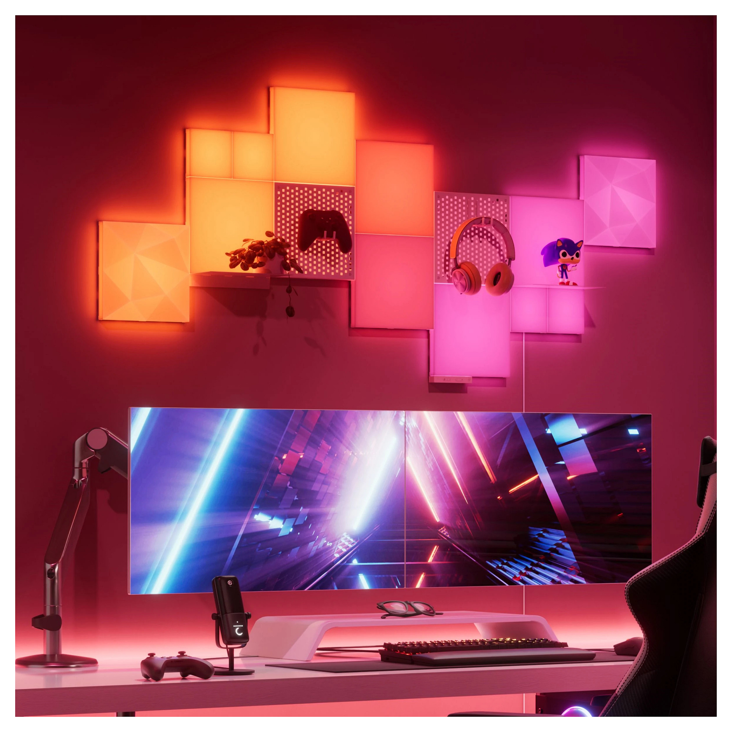 Pametna rasvjeta NANOLEAF Canvas Smarter Kit (9 panela, modularno, 16M+ boja, osjetljivo na dodir)-4