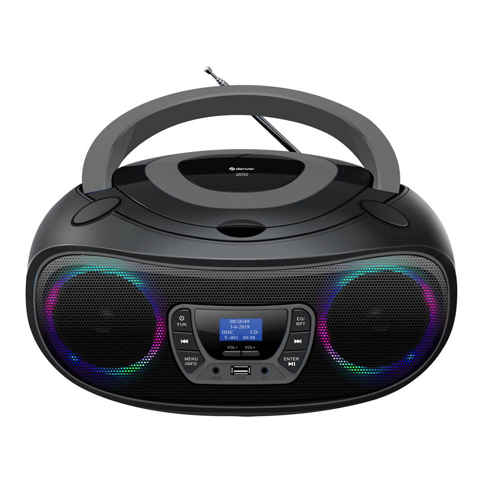 Radio prijemnik DENVER TDB-212GR (DAB+/FM, CD player, Dual Alarm) Sivi