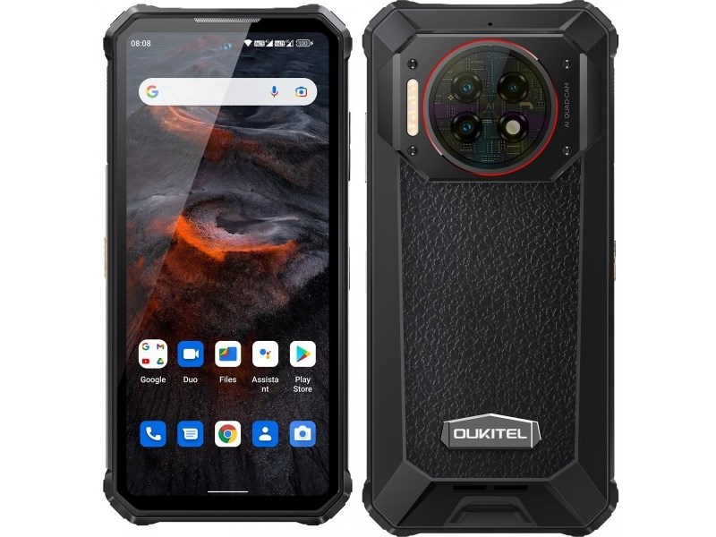 Robusni pametni telefon OUKITEL WP19 Pro (6.8" FHD+, 8GB/256GB, 22000 mAh, 64MP, Night Vision, IP68/IP69K) crni-0