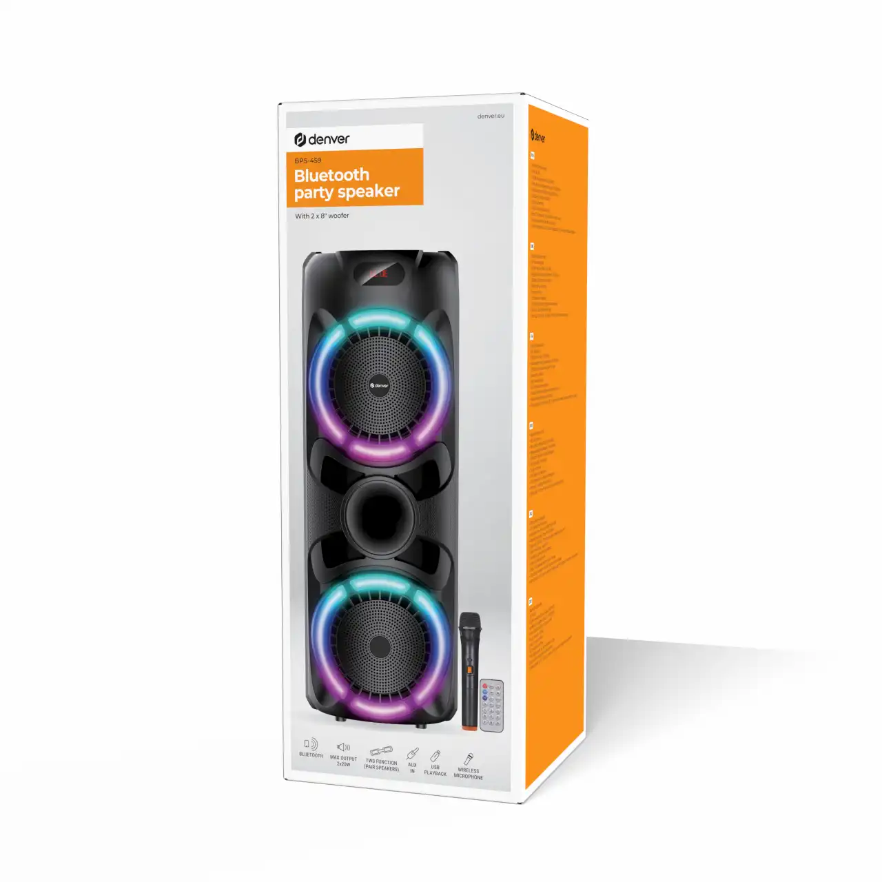 Party zvučnik DENVER BPS-459 ( 2x200W, Bluetooth, USB)-4