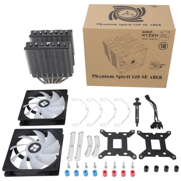 Thermalright Phantom Spirit 120 SE ARGB Processor Air cooler 12 cm Black 1 pc(s)-8