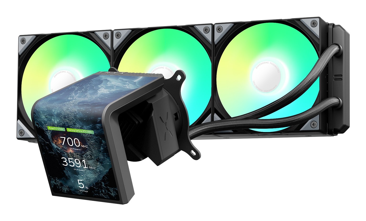 Komplet za vodeno hlađenje FRACTAL DESIGN TRYX PANORAMA SE ARGB 360 s 3D AMOLED zaslonom-1