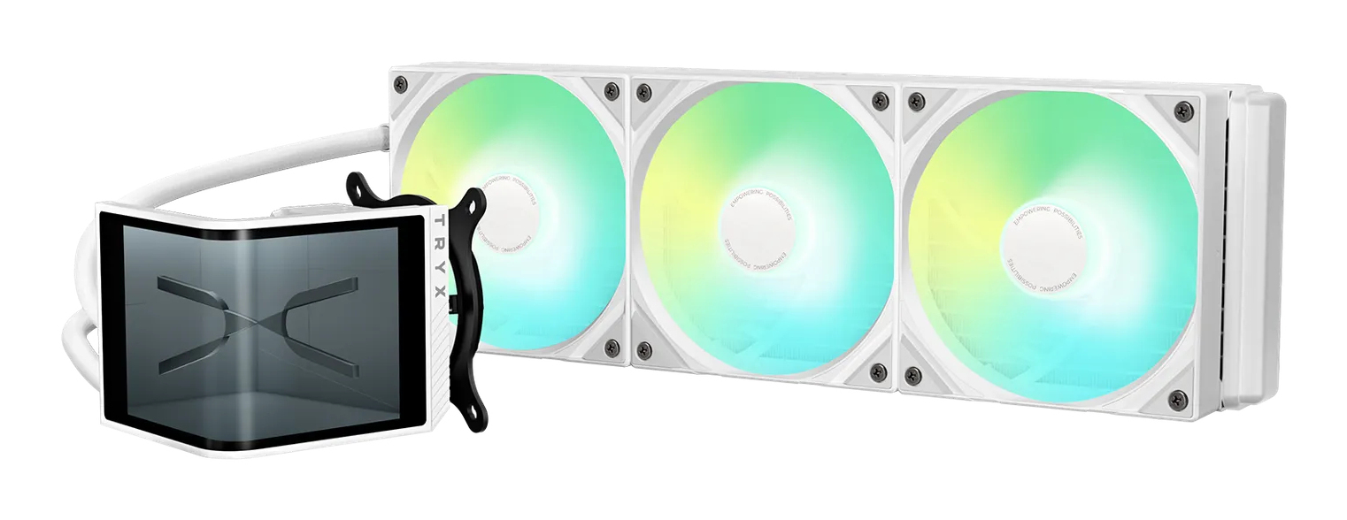 Vodeno hlađenje FRACTAL DESIGN TRYX PANORAMA SE ARGB 360, 3D AMOLED Display - 360mm, bijelo-3
