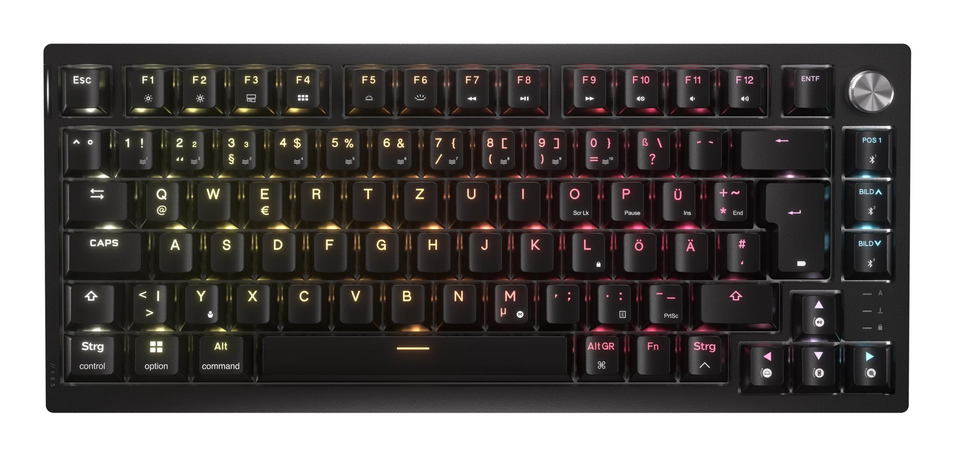Gaming tipkovnica CORSAIR K65 PLUS WIRELESS (75%, RGB, Hot-Swap, PBT, QWERTZ)-0