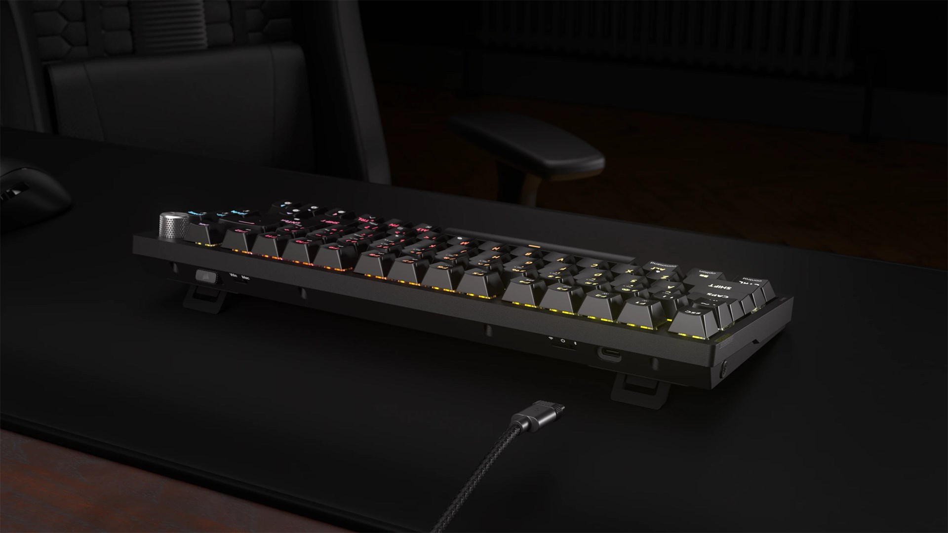 Gaming tipkovnica CORSAIR K65 PLUS WIRELESS (75%, RGB, Hot-Swap, PBT, QWERTZ)-1
