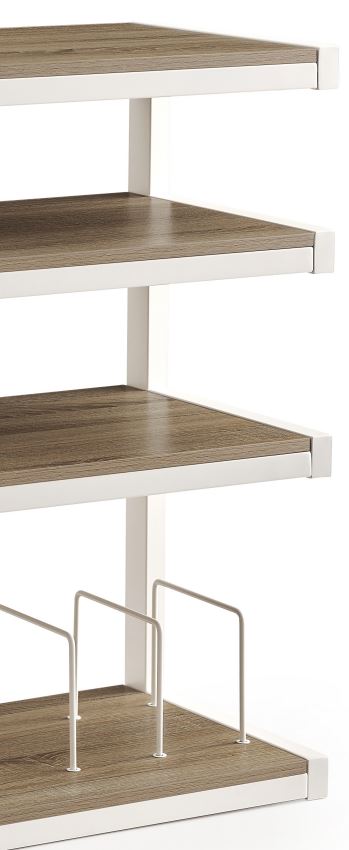 Nosac za HI-FI komponente NORSTONE ESSE HI-FI Vinyl white satin, clear oak-1