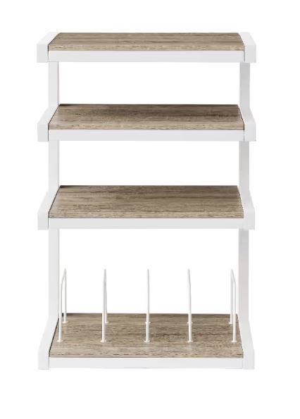 Nosac za HI-FI komponente NORSTONE ESSE HI-FI Vinyl white satin, clear oak