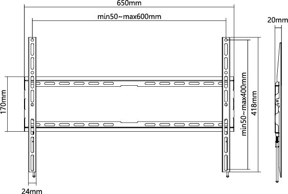 Nosač za TV zidni NORSTONE Fix 3780 (37"-80", do 45kg)-3