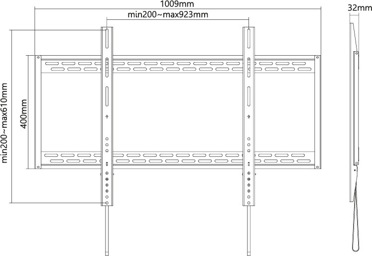 Nosač za TV zidni NORSTONE Fix 60100 (60"-100", do 100kg)-4
