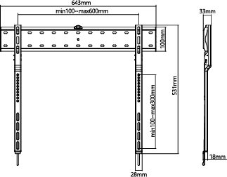 Nosač za TV zidni NORSTONE Slimled 4080 (40"-80", do 40kg)-6