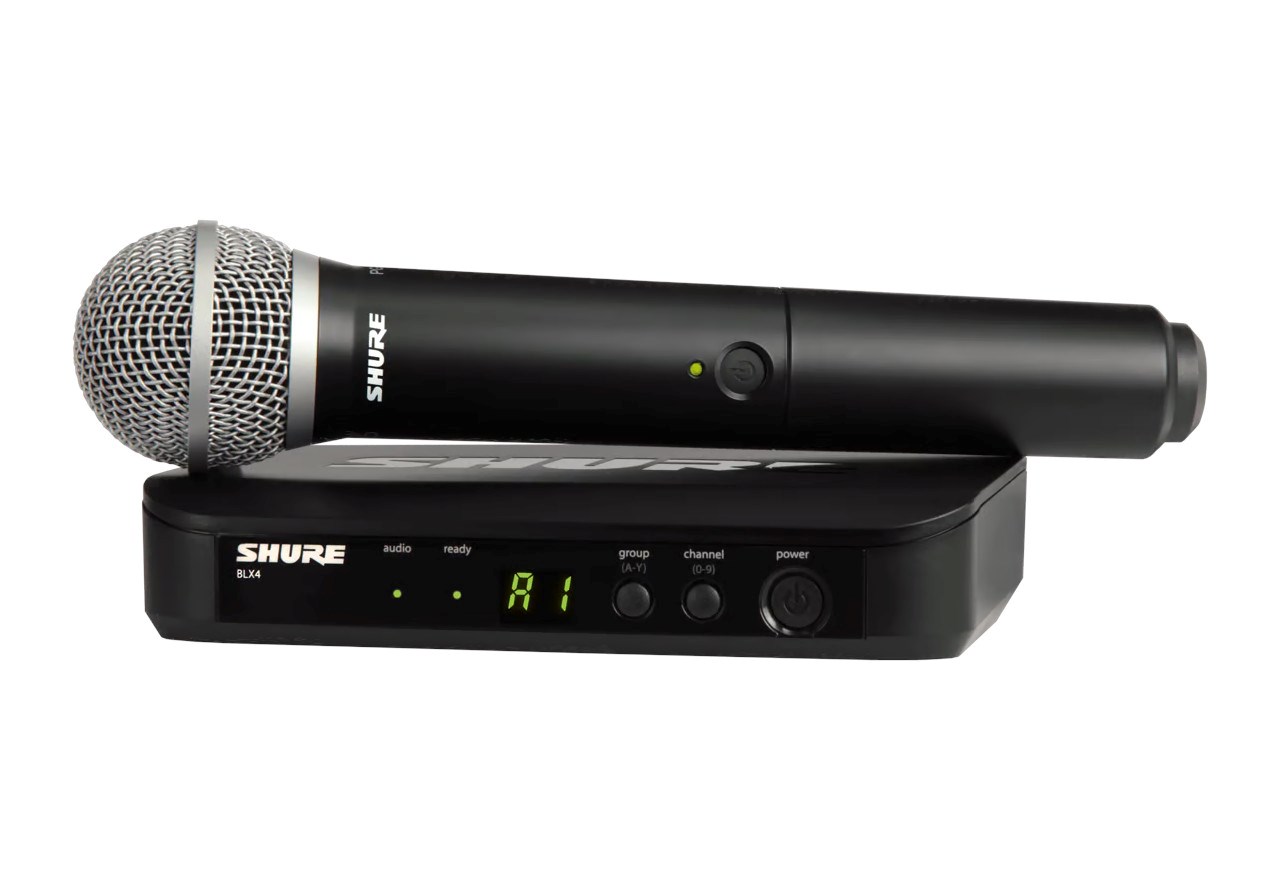 Bežični mikrofonski sustav SHURE BLX24E/PG58-H8E (pg58 mikrofon, h8e frekvencijski pojas)-0