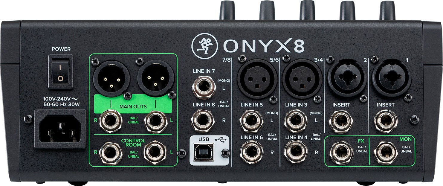 Audio mikser MACKIE Onyx8 (8 kanala, 24-bit/96kHz USB, Bluetooth, FX)-3