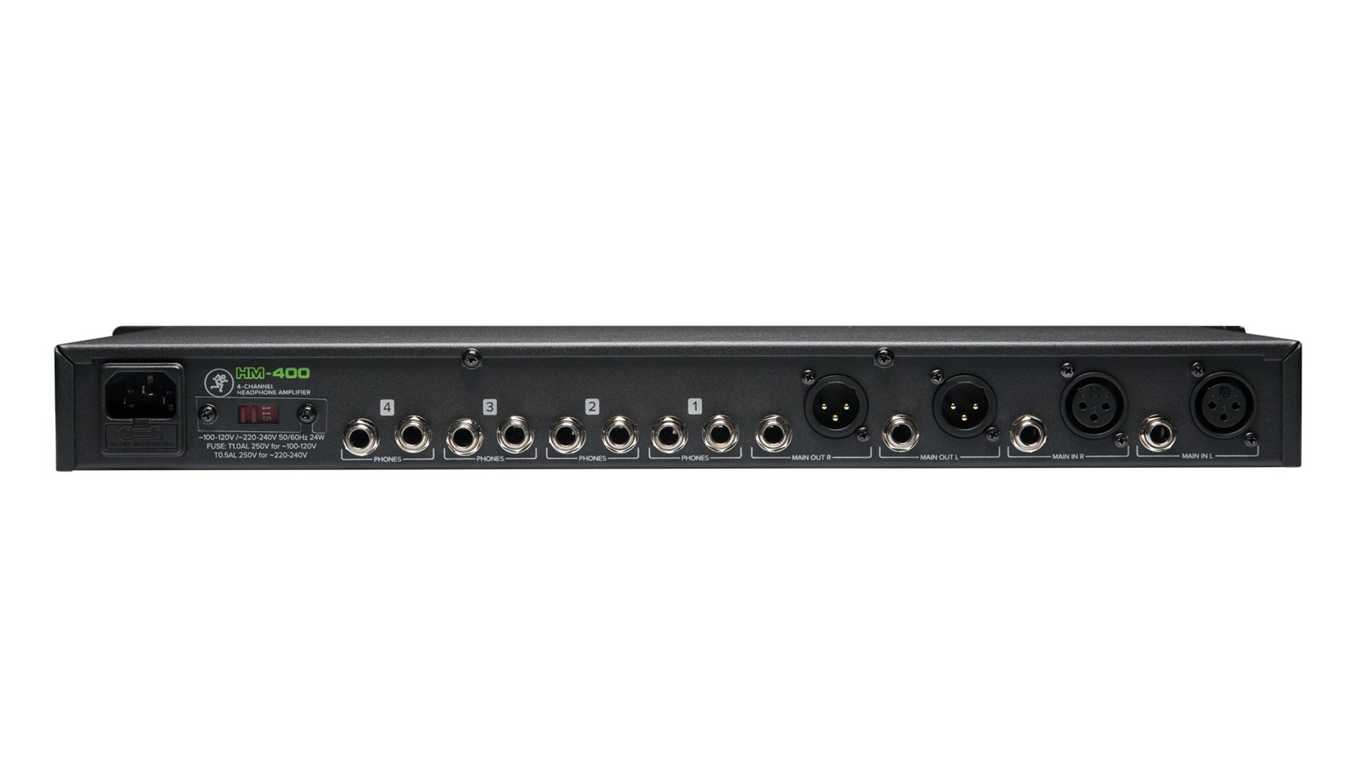 Pojačalo za slušalice MACKIE HM-400 (4 kanala, 1U Rackmount, 3-band EQ)