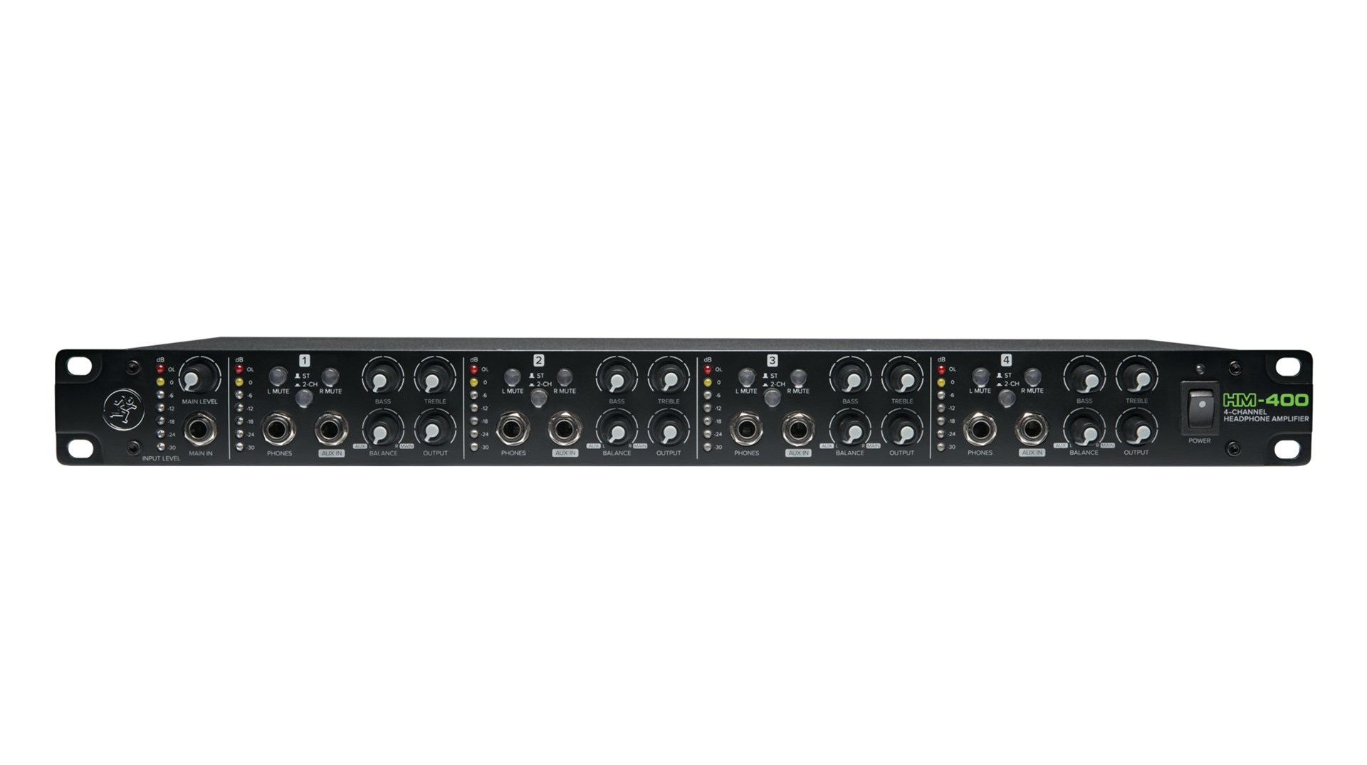 Pojačalo za slušalice MACKIE HM-400 (4 kanala, 1U Rackmount, 3-band EQ)-2
