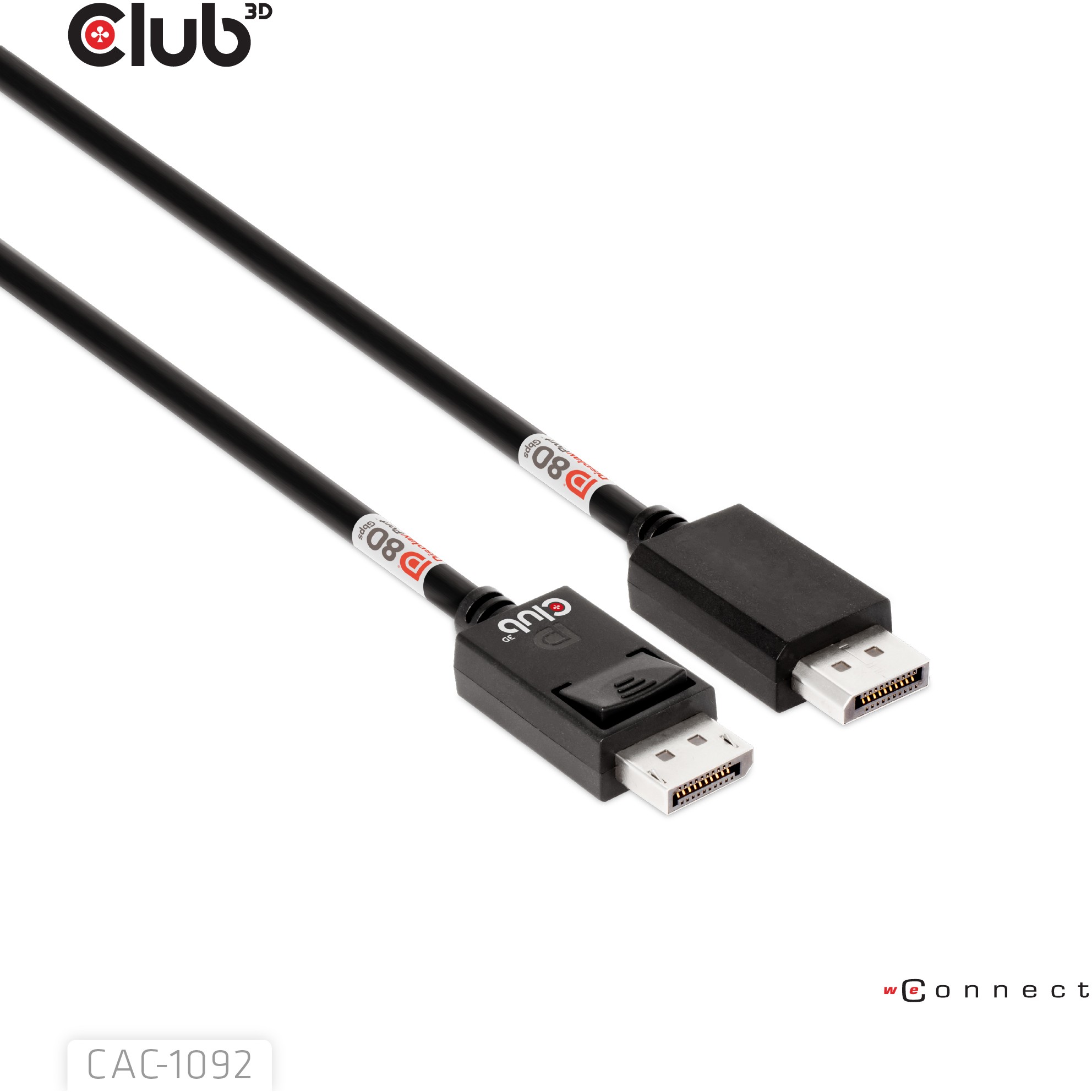 Kabel CLUB 3D DisplayPort™ 2.1 Bi-Directional VESA DP80 Certified 4K240Hz, 8K60Hz ili 10K60Hz M/M 1.6m/5.25ft-5