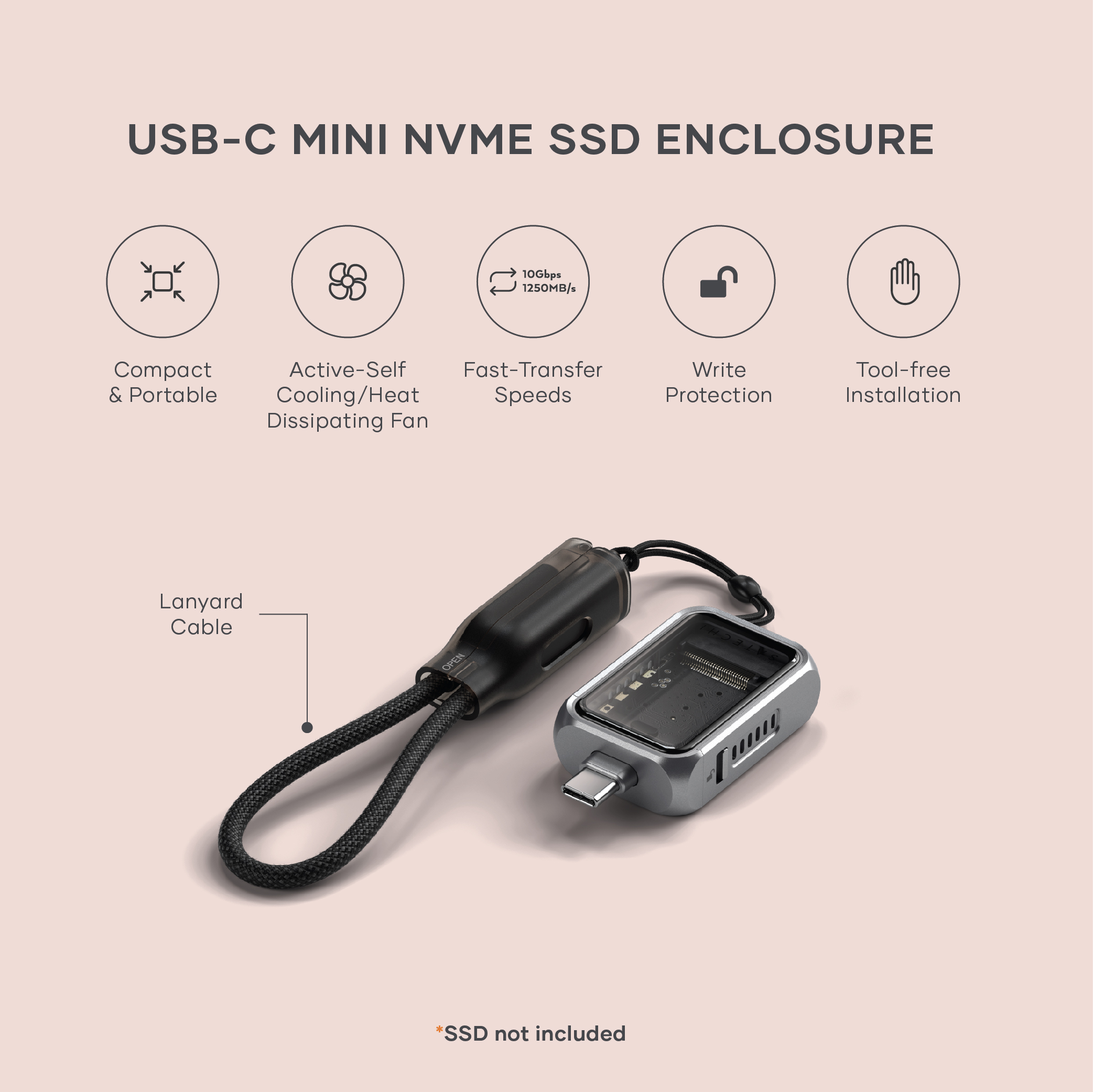 SSD kućište SATECHI Mini NVMe - Space Gray-8