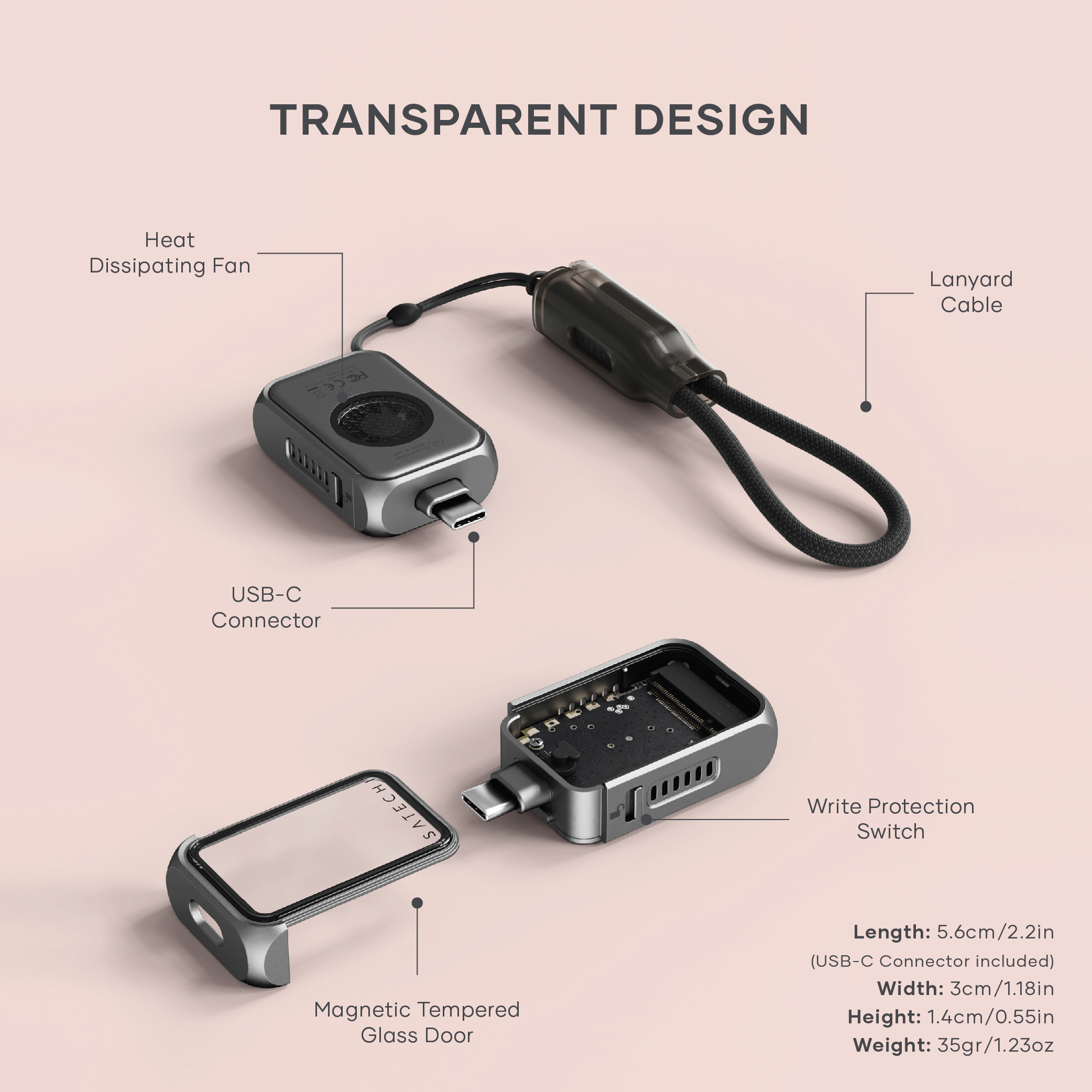 SSD kućište SATECHI Mini NVMe - Space Gray-9