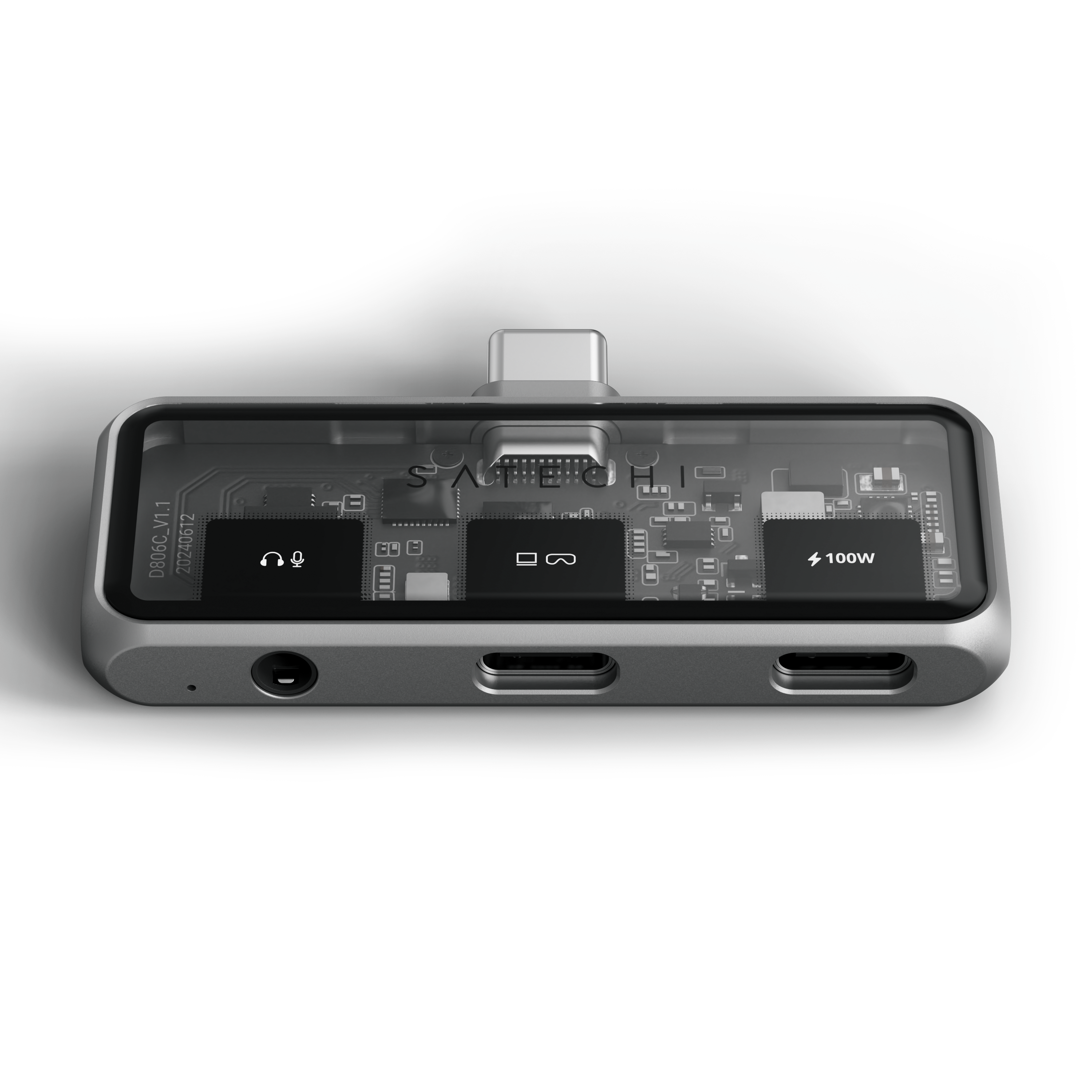 SATECHI Mobile XR Hub s dvostrukim USB-C i Audio - Space Gray-4