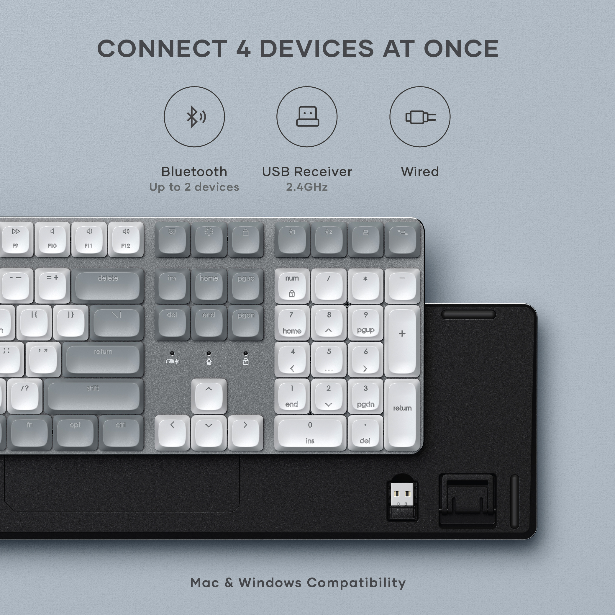 Tipkovnica SATECHI SM3 Slim Mechanical Backlit Bluetooth (Svijetla) - US - Svijetla-13