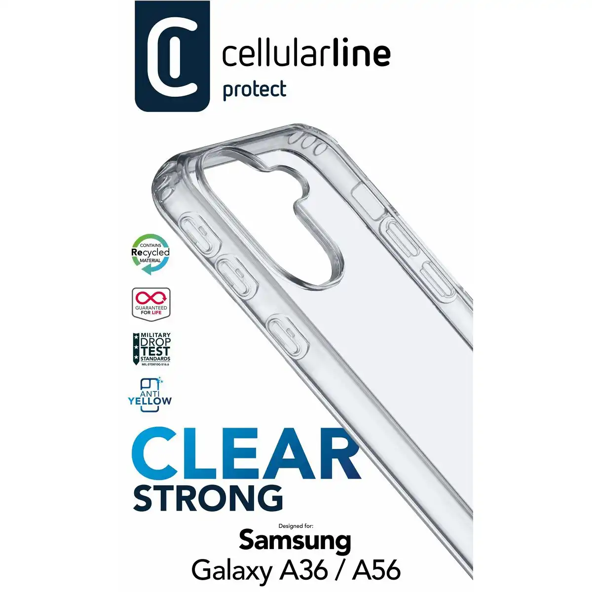 Maska za mobitel CELLULARLINE za SAMSUNG GALAXY A36/A56 prozirna-2