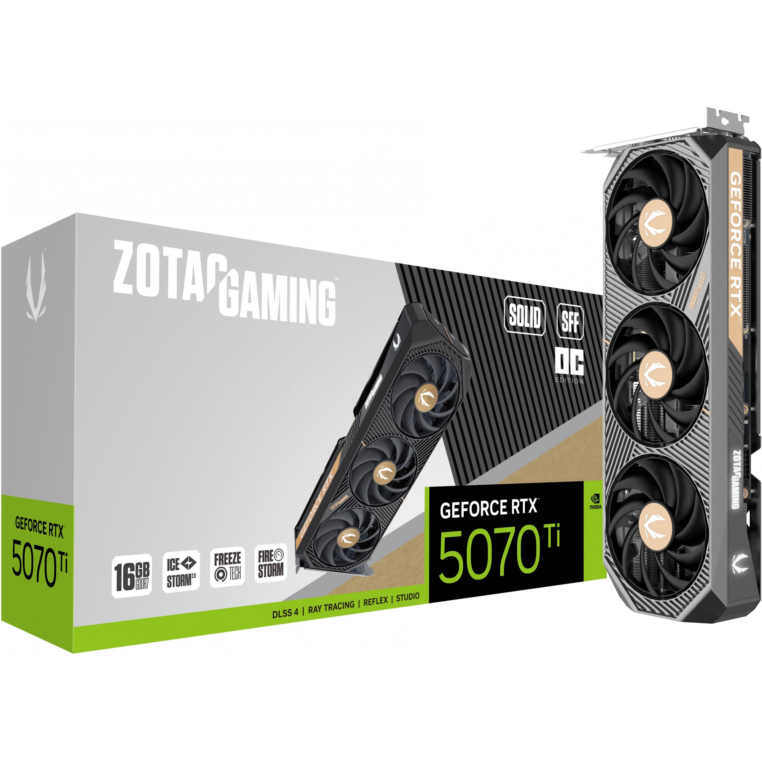 Grafička kartica ZOTAC GAMING GeForce RTX 5070 Ti SOLID SFF OC NVIDIA 16 GB GDDR7-7