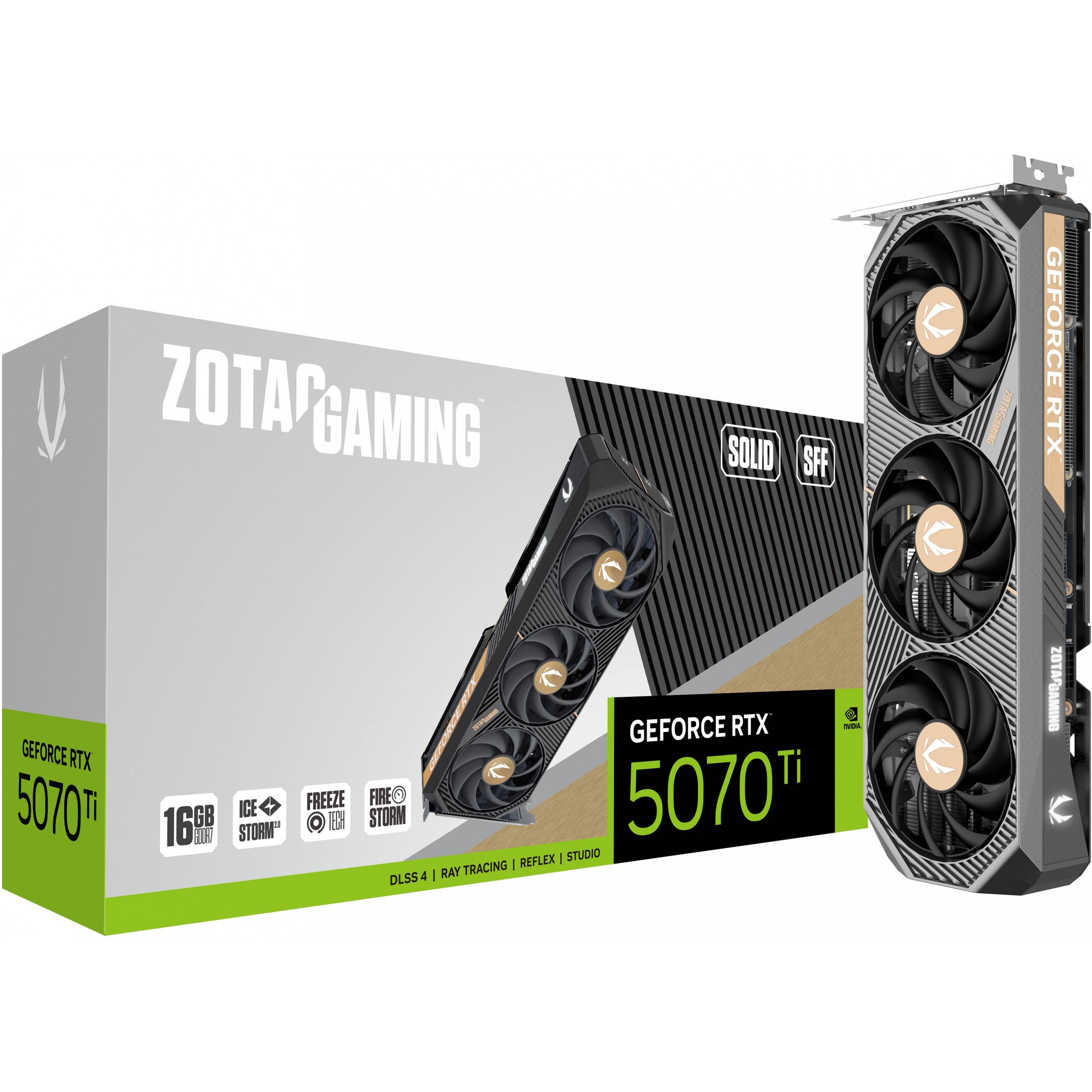 Grafička kartica ZOTAC GAMING GeForce RTX 5070 Ti SOLID SFF NVIDIA 16 GB GDDR7-6